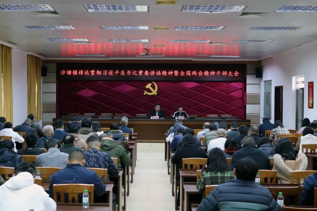 沙塘镇召开传达贯彻习近平总书记重要讲话精神暨全国两会精神干部大会